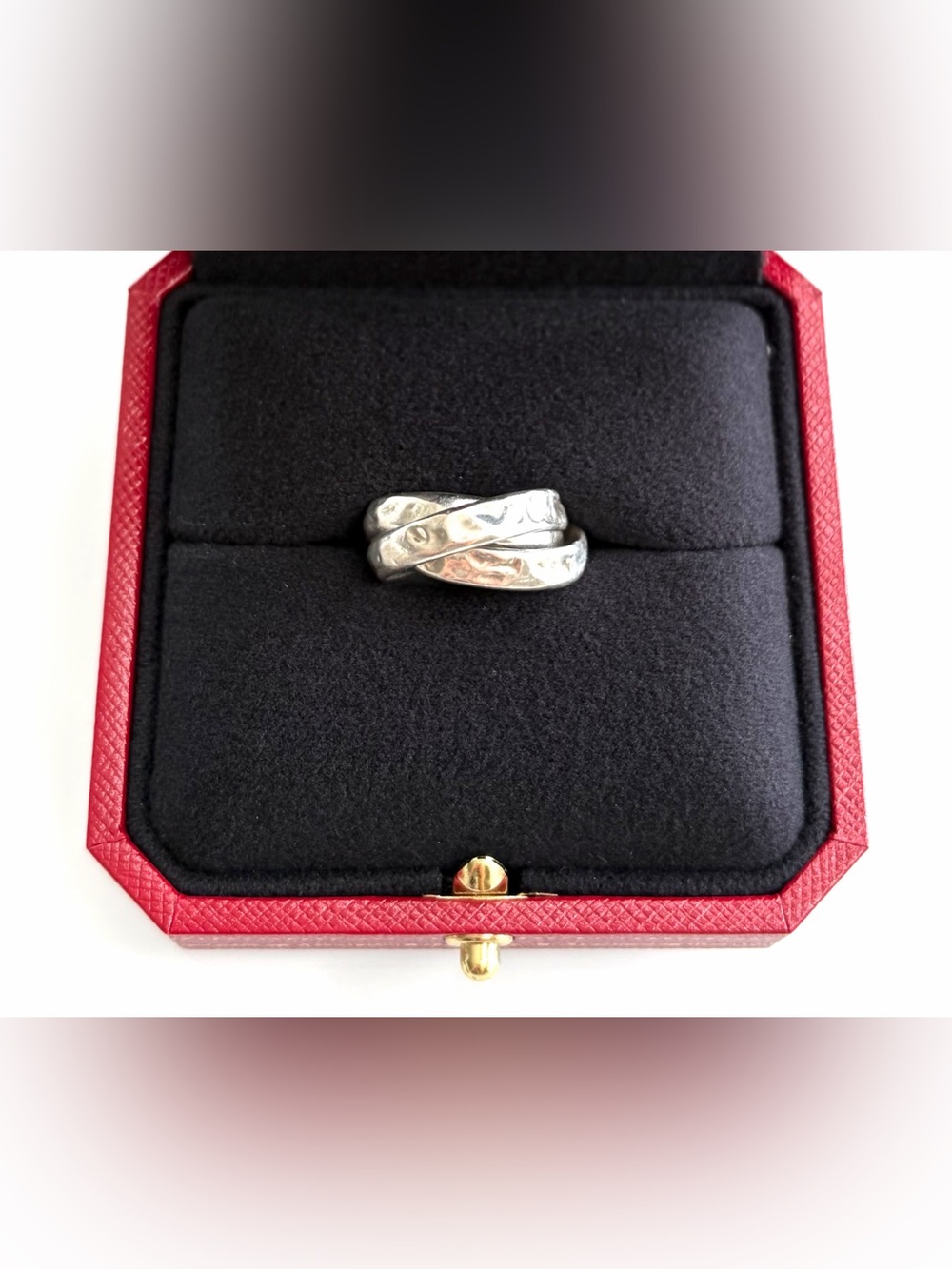 Vintage 925 Sterling Silver Trinity Band Ring